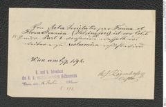 k.k. naturhistorisches Hofmuseum, Intendanzakten 1885-1896 (Hauer), Aktenzahl Z.494/1892, Seite 1